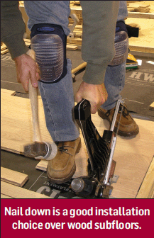 Flooring News: Hardwood Installation: Nail down vs. glue down vs. floating